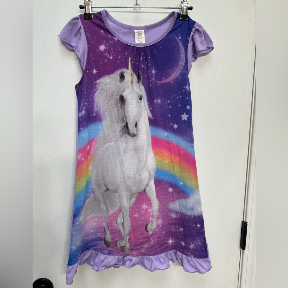 Girls Sleepwear, Unicorn, Purple, Size 10/12